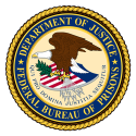 Federal Bureau of Prisons Department of Justice employer logo at Charlotte job fair